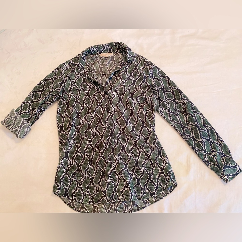 Michael Kors snakeskin print blouse